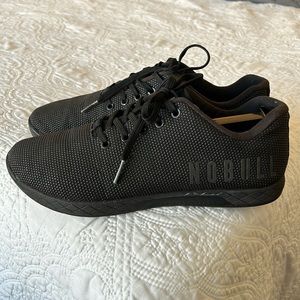 All black NOBULL trainer CrossFit shoes 10.5